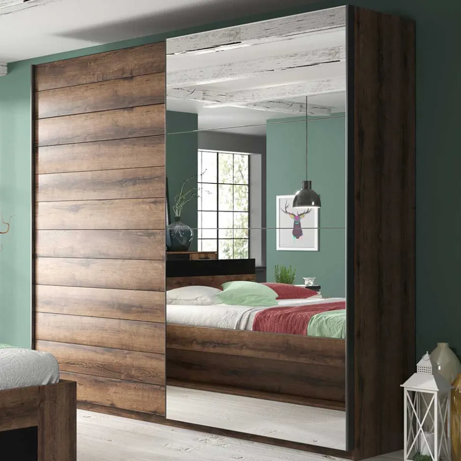 Schiebetürenschränke|Kleiderschränke*Pharao24 220 cm Kleiderschrank Salassos