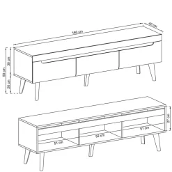 Pharao24 160 cm Lowboard Tomya><noscript><img width=