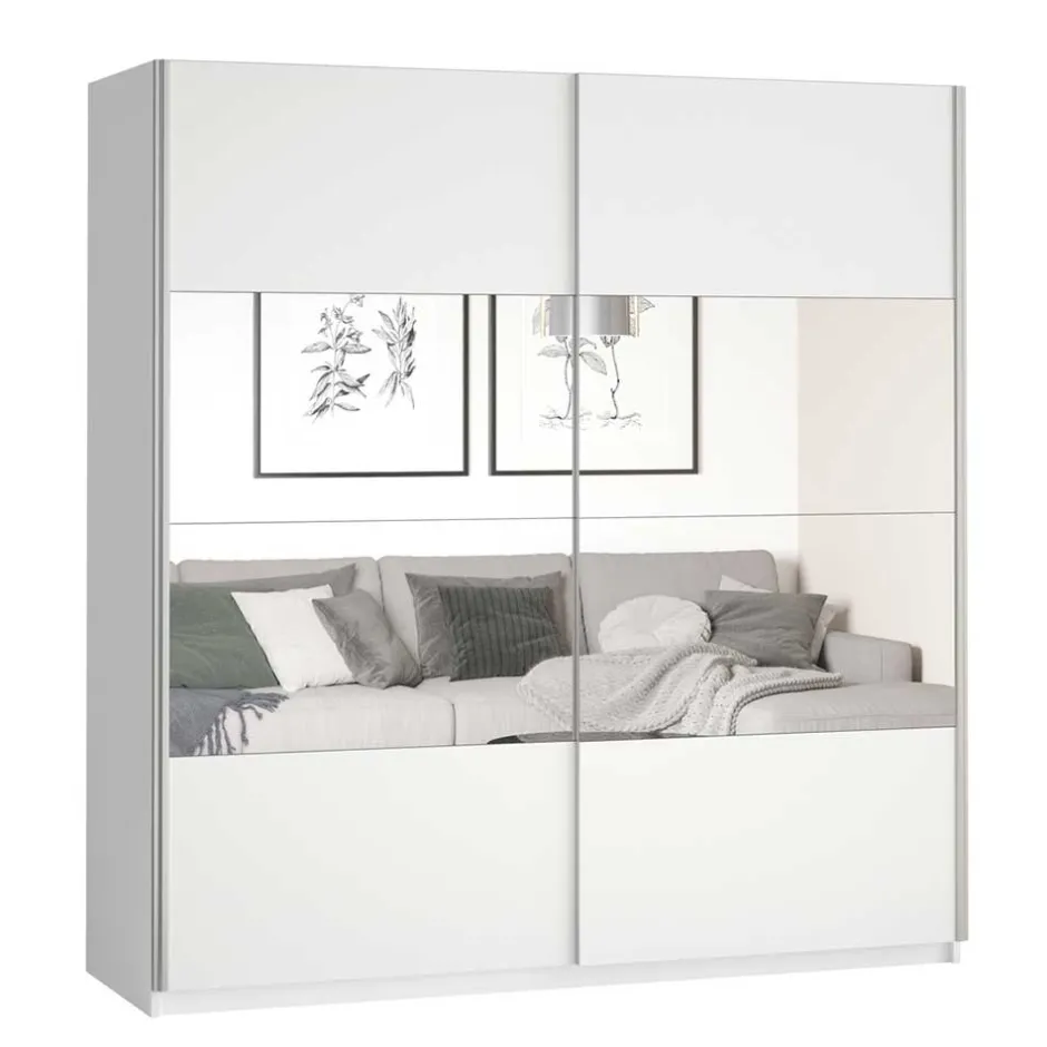 Pharao24 180 cm Schwebetuerenschrank Mezzo> Jugendkleiderschrank|Schiebetürenschränke