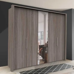 Kleiderschränke|Schlafzimmerschränke*Pharao24 3 türiger Spiegel Kleiderschrank Vasilio