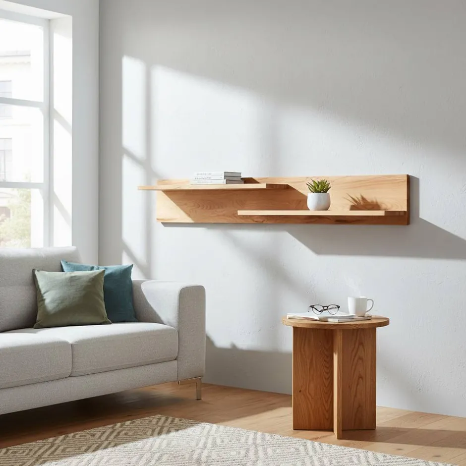 Wohnzimmerregale|Massivholzregale*Pharao24 Ablageboard Bagavano