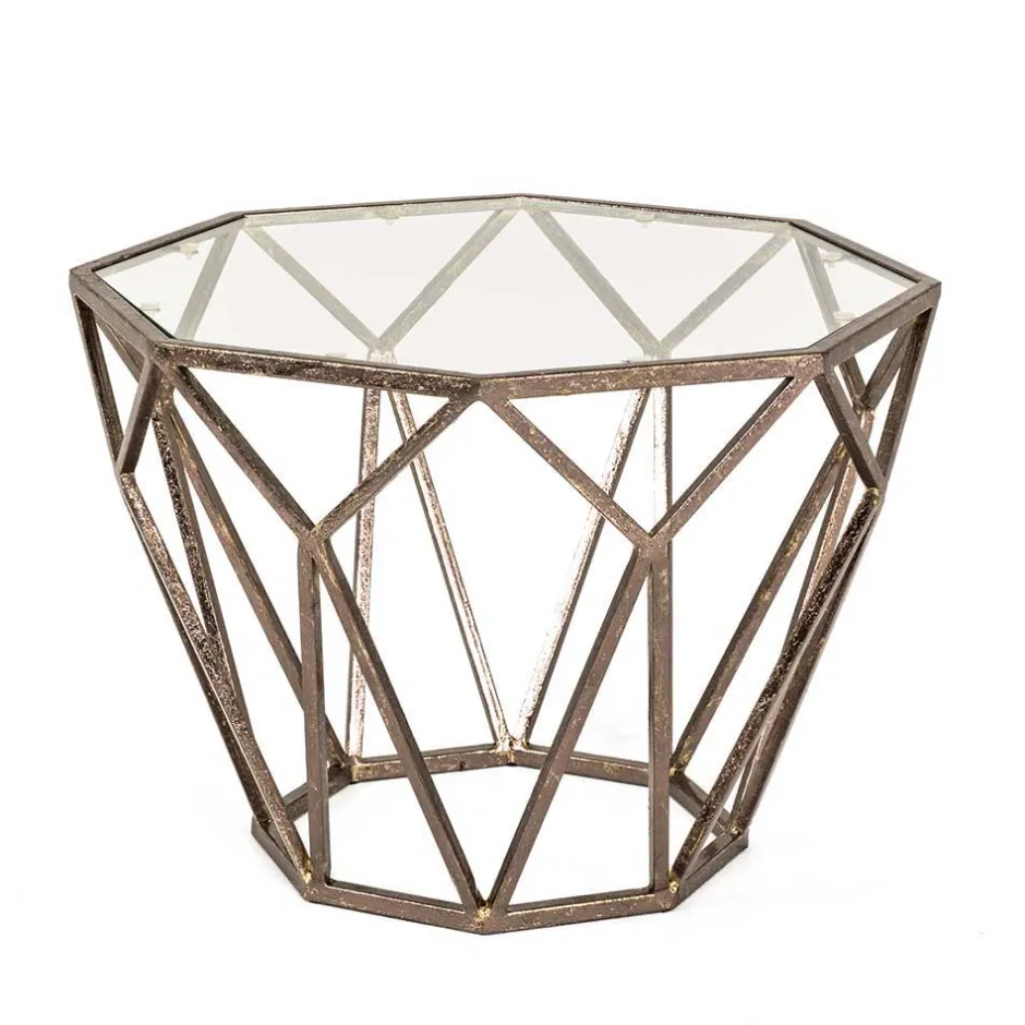 Pharao24 Achteckiger Beistelltisch Sernato> Glastische