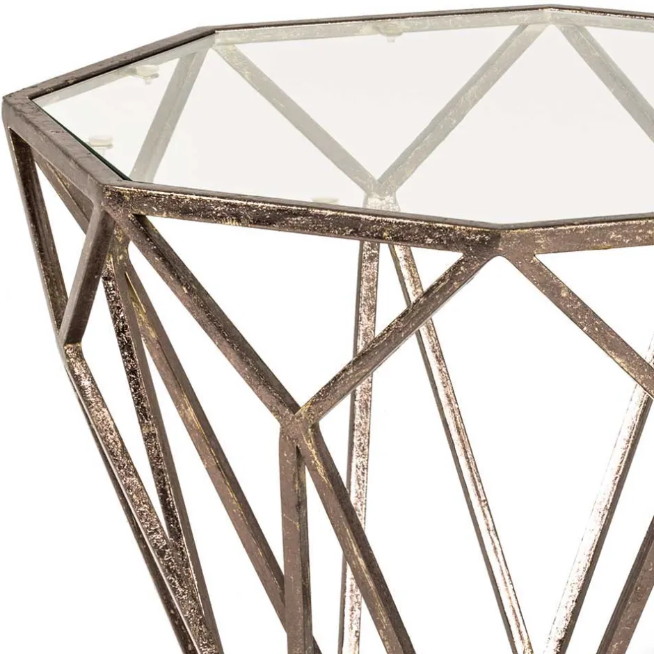 Pharao24 Achteckiger Beistelltisch Sernato> Glastische