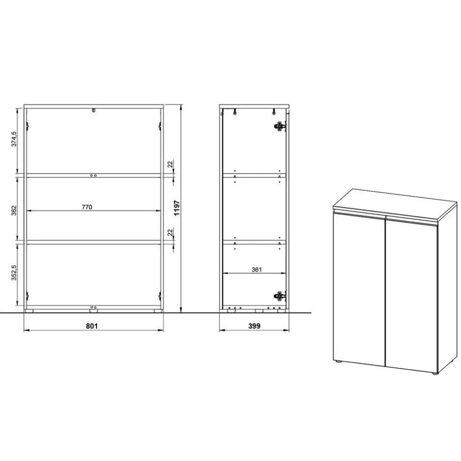 Büroschränke|Aktenschränke*Pharao24 Aktenschrank Gowri