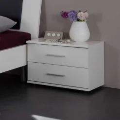Nachtkommoden|Nachttisch*Pharao24 Alpinweiße Nachtkommode Nanylea
