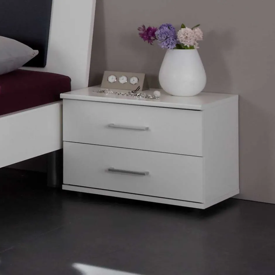Nachtkommoden|Nachttisch*Pharao24 Alpinweiße Nachtkommode Nanylea