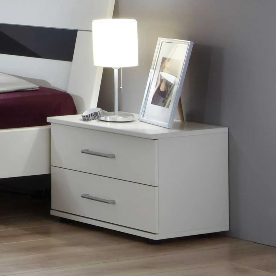 Nachtkommoden|Nachttisch*Pharao24 Alpinweiße Nachtkommode Nanylea