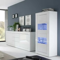 Moderne Wohnwände|Hochglanz Wohnwände*Pharao24 Anbauwand Deconda