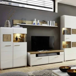 Moderne Wohnwände*Pharao24 Anbauwand Drucana