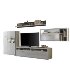 Moderne Wohnwände|Hochglanz Wohnwände*Pharao24 Anbauwand Lefaria