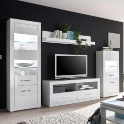 Moderne Wohnwände|Wohnwand 300 Cm*Pharao24 Anbauwand Triango