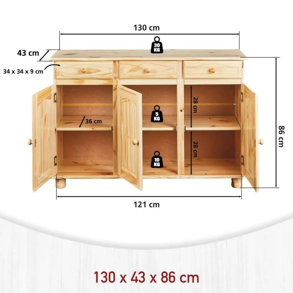 Esszimmerkommoden|Sideboards*Pharao24 Anrichte Classico