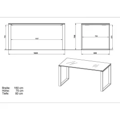 Büromöbel Sets*Pharao24 Arbeitszimmermöbel Set Rameros