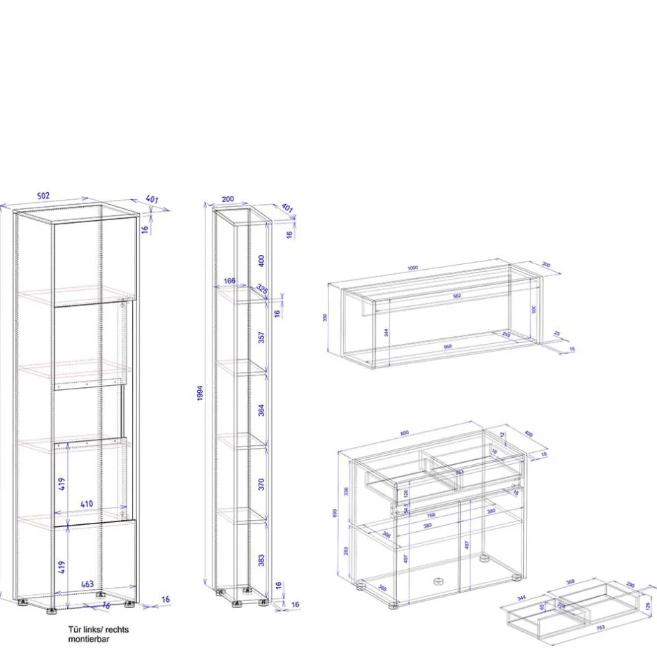 Büromöbel Sets*Pharao24 Arbeitszimmermöbel Set Rascian