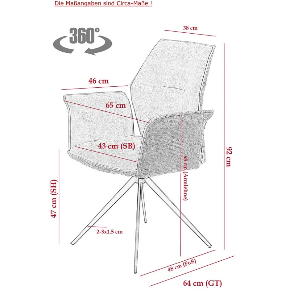 Pharao24 Armlehner Montreneva> Armlehnstühle