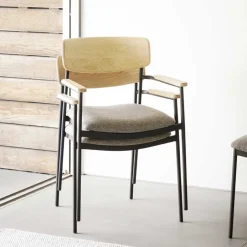 Massivholz Stühle*Pharao24 Armlehnstuhl Calbilan