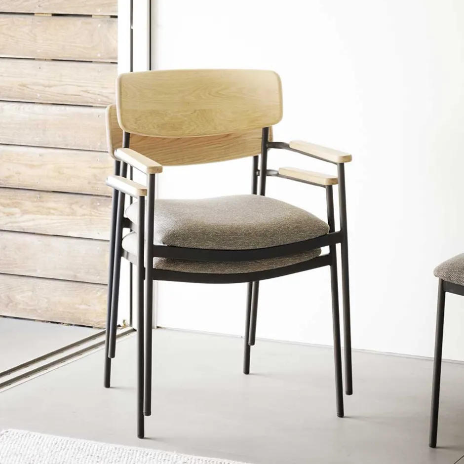 Massivholz Stühle*Pharao24 Armlehnstuhl Calbilan