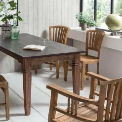 Massivholz Stühle*Pharao24 Armlehnstuhl Goyas