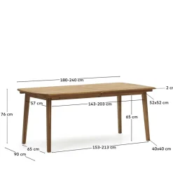 Pharao24 Ausziehbarer Gartentisch Groove><noscript><img width=