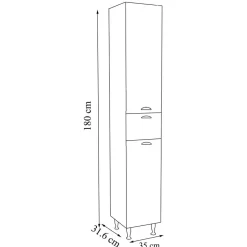 Bad Hochschränke*Pharao24 Bad Hochschrank Exmadura