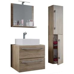 Badmöbel Sets*Pharao24 Bad Set Sonoma-Eiche Estranon