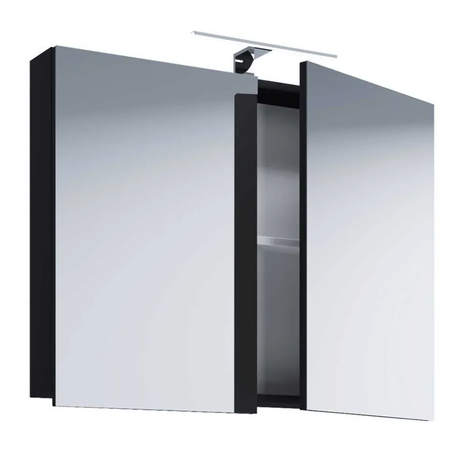 Pharao24 Bad Set 4-teilig schwarz Bonsai> Badmöbel Sets