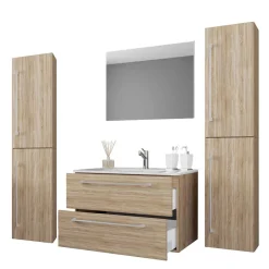 Pharao24 Bad Set 4teilig Sonoma Eiche Estranon> Badmöbel Sets