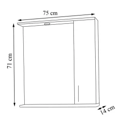 Pharao24 Bad Spiegelschrank weiß Pididos><noscript><img width=