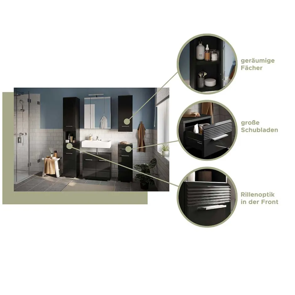 Badezimmerschränke|Bad Unterschränke*Pharao24 Bad Standschrank Reggio