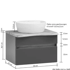 Bad Unterschränke|Waschbeckenunterschränke*Pharao24 Bad Unterschrank Kropenia