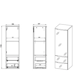 Bad Hochschränke|Bad Hängeschränke*Pharao24 Badezimmer Hängeschrank Classicana