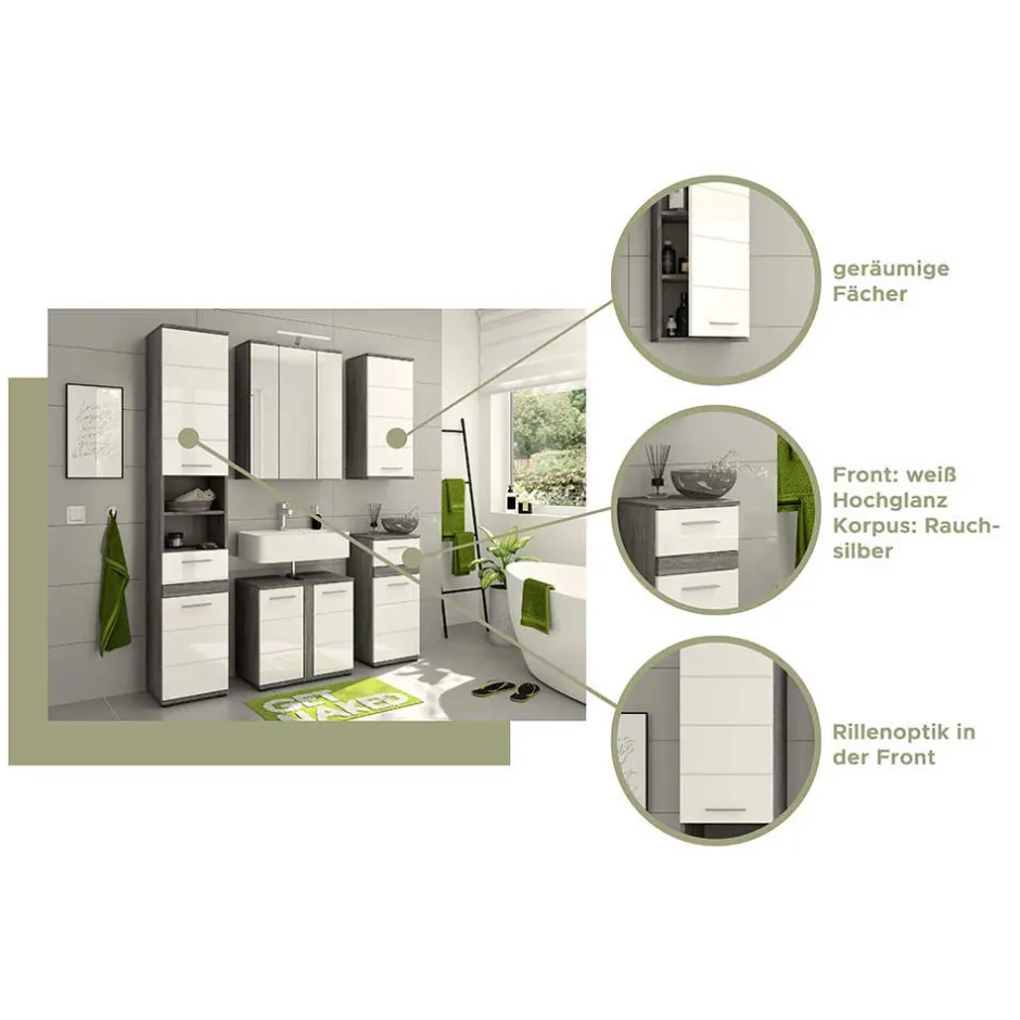 Pharao24 Badezimmer Hochschrank Servi> Badezimmerschränke|Bad Hochschränke