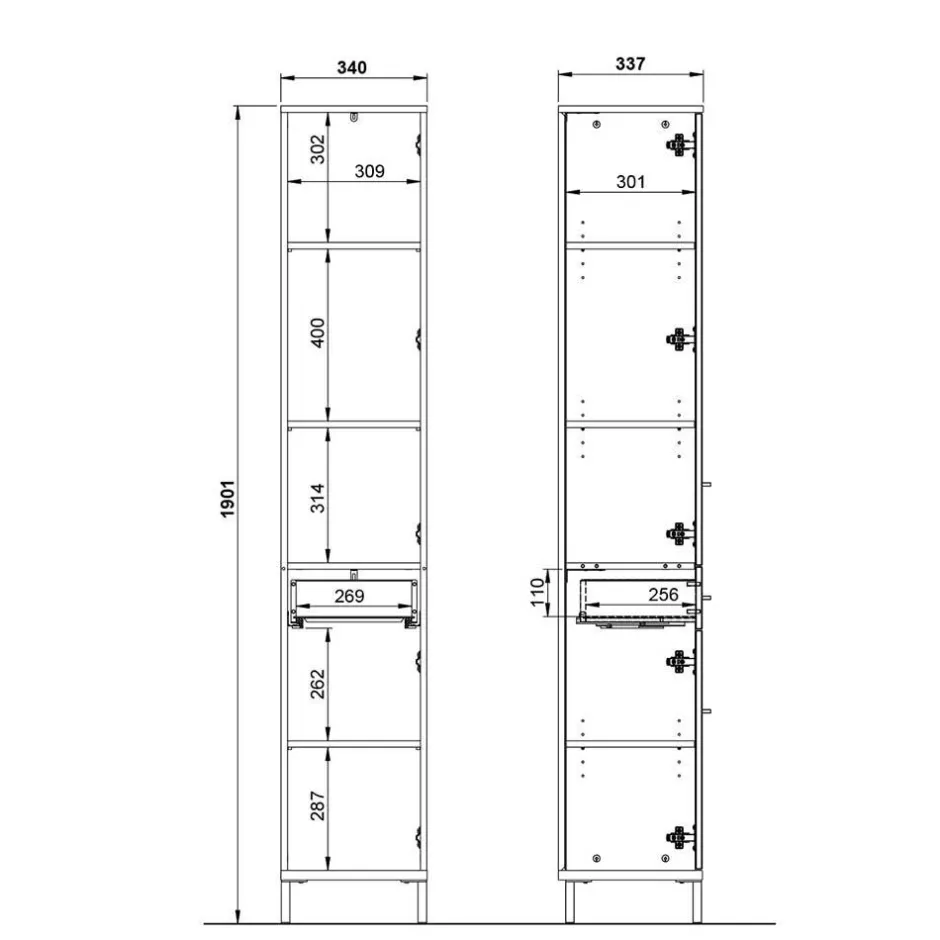 Pharao24 Badezimmer Hochschrank Sisam> Bad Hochschränke|Badezimmerschränke