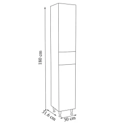 Pharao24 Badezimmer Hochschrank weiß Valtte><noscript><img width=