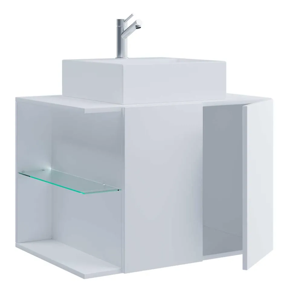 Pharao24 Badezimmer Schrank weiß Pseidoca> Waschbeckenunterschränke|Bad Unterschränke