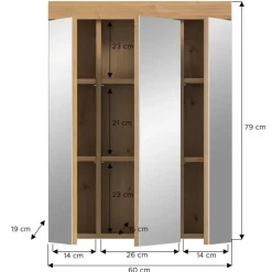 Spiegelschränke*Pharao24 Badezimmer Spiegelschrank Martinez