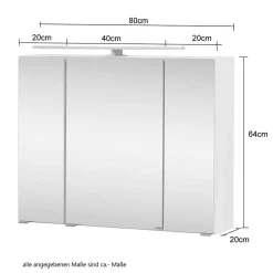 Spiegelschränke*Pharao24 Badezimmer Spiegelschrank Isdrina