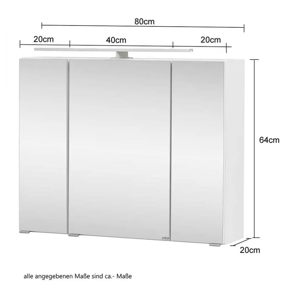 Spiegelschränke*Pharao24 Badezimmer Spiegelschrank Isdrina