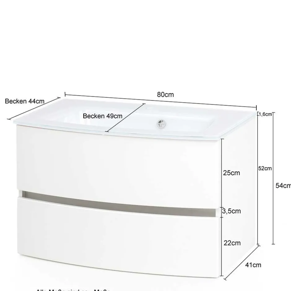 Pharao24 Badezimmer Waschtisch Ruliand> Waschbeckenunterschränke|Badezimmerschränke