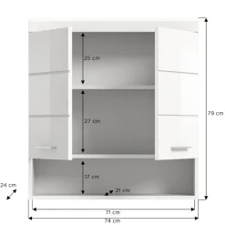 Pharao24 Badezimmerhängeschrank Bird><noscript><img width=