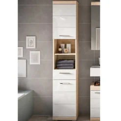 Pharao24 Badezimmerhochschrank Kwesina> Badezimmerschränke|Bad Hochschränke