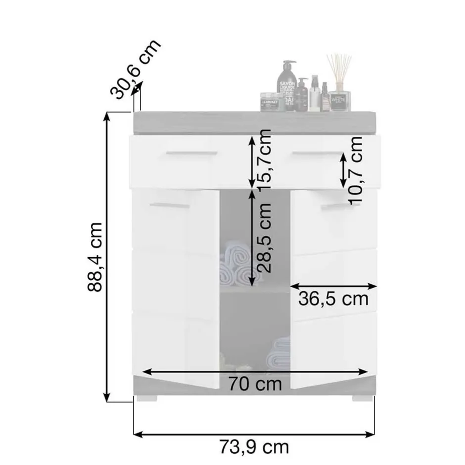 Pharao24 Badezimmerkommode Hayoran> Badezimmerschränke|Bad Unterschränke