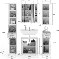 Pharao24 Badezimmermöbel Set Alessia><noscript><img width=