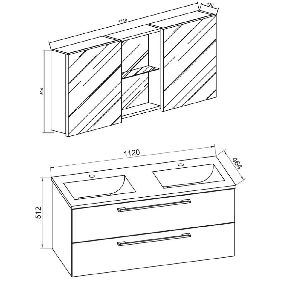 Badmöbel Sets*Pharao24 Badezimmermöbel Set Lasina