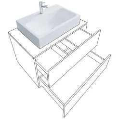 Badmöbel Sets*Pharao24 Badezimmermöbelset Anthrazit Kanmura