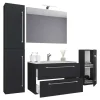 Pharao24 Badezimmermöbelset schwarz Bonsai> Badmöbel Sets