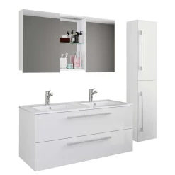 Pharao24 Badezimmermöbelset weiß Dango> Badmöbel Sets