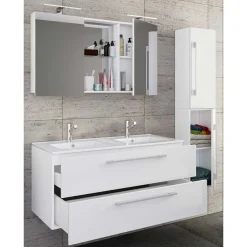 Pharao24 Badezimmermöbelset weiß Dango><noscript><img width=