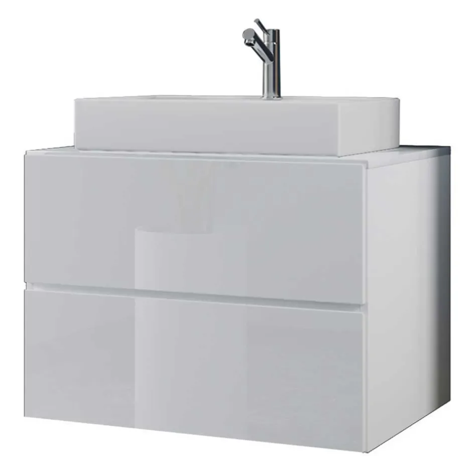 Badmöbel Sets*Pharao24 Badezimmermöbelset weiß modern Lorencia