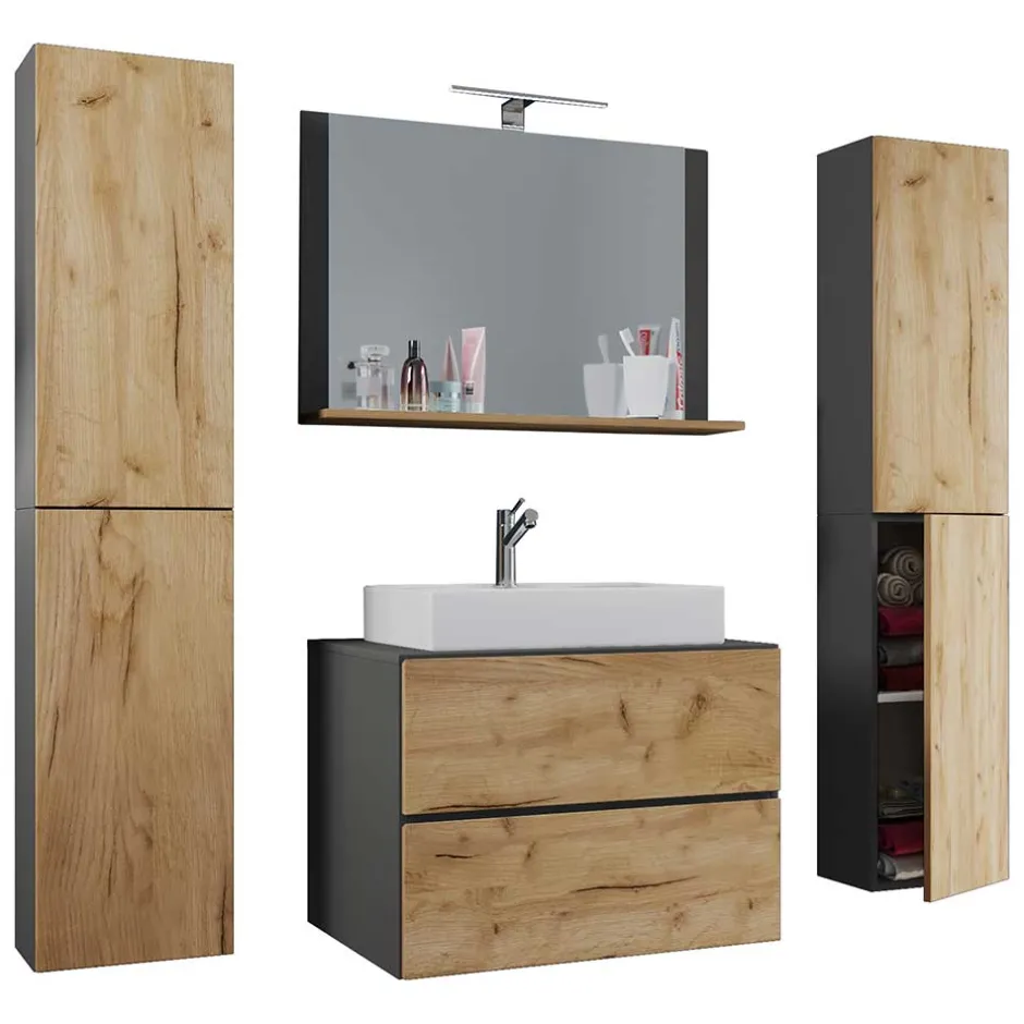 Pharao24 Badezimmermöbelset zweifarbig Socotta> Badmöbel Sets